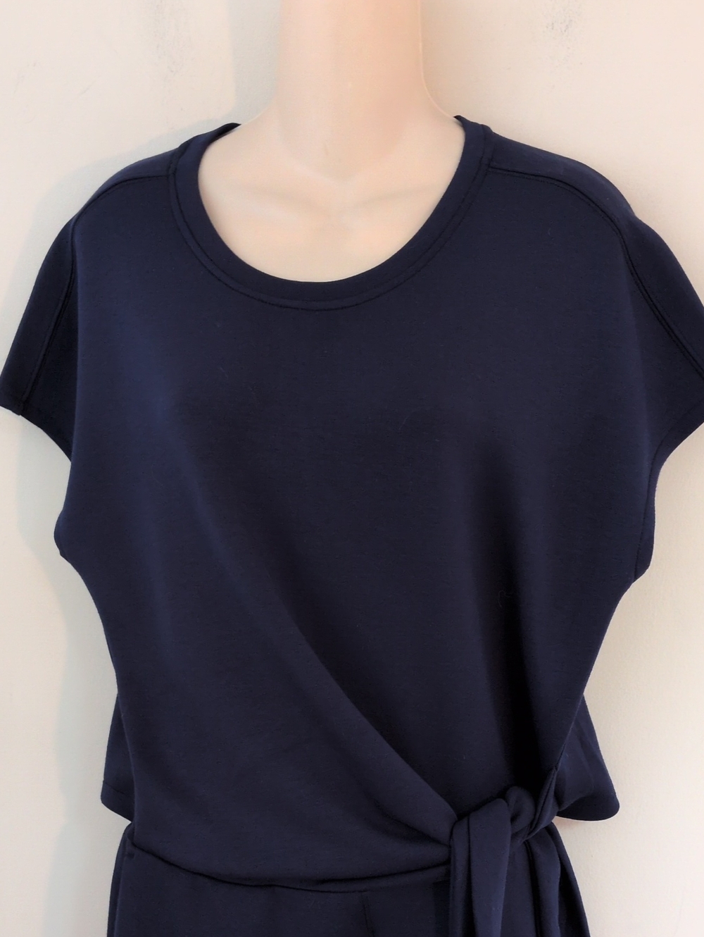 SPANX AirEssentials® Tie Waist Jumpsuit Timeless Navy LP - Picture 8 of 16